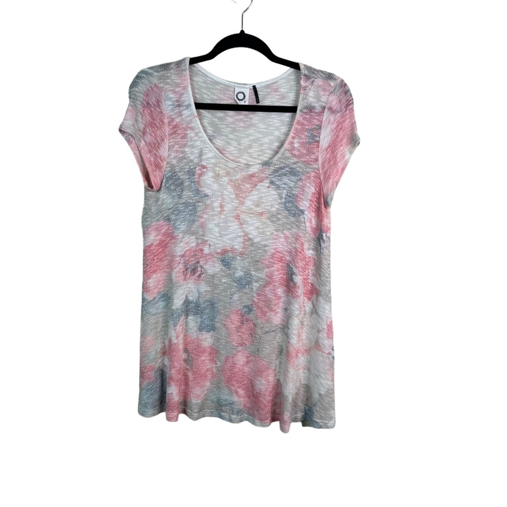 ANTHROPOLOGIE AKEMI + KIN FLORAL MULTI-COLOR SCOOP NECK FLOWY TOP WOMENS MEDIUM